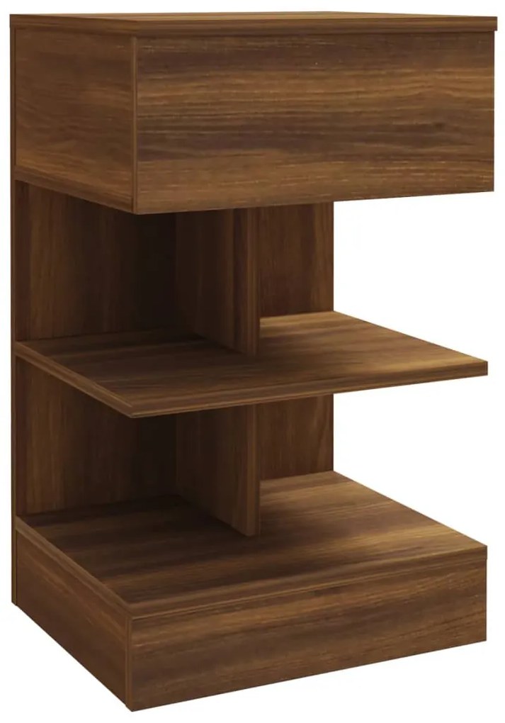 816045 vidaXL Noptieră, stejar maro, 40x35x65 cm, lemn prelucrat