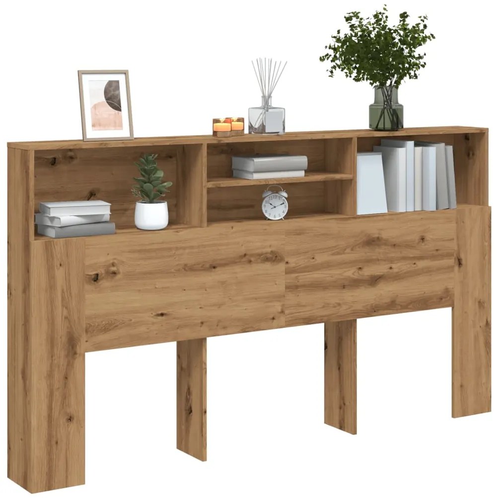 vidaXL Tăblie pat dulap stejar artizanal 180x19x103,5cm lemn prelucrat