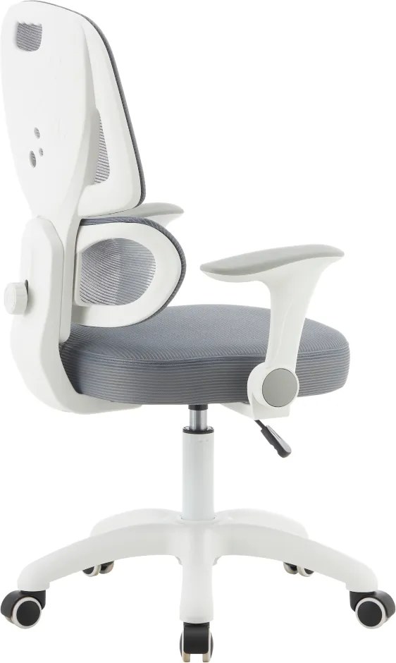 Scaun rotativ, gri/alb, LISTER