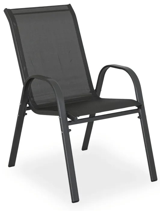 JAKS Mobilier din ratan negru Nebraska