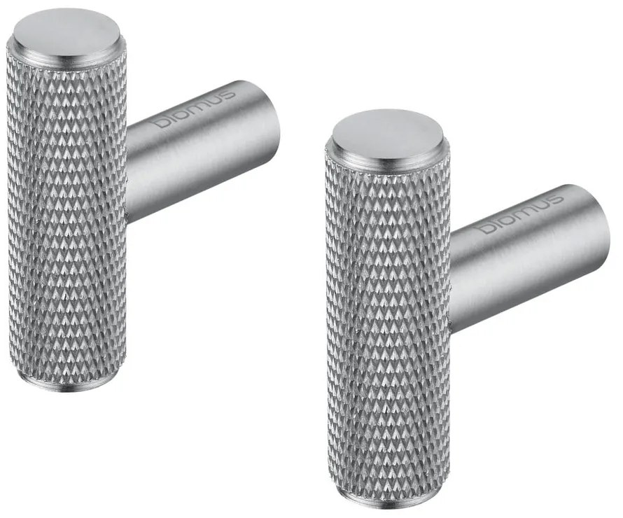 Cârlige argintiu-mat 2 buc. de montat pe perete din metal Rof – Blomus