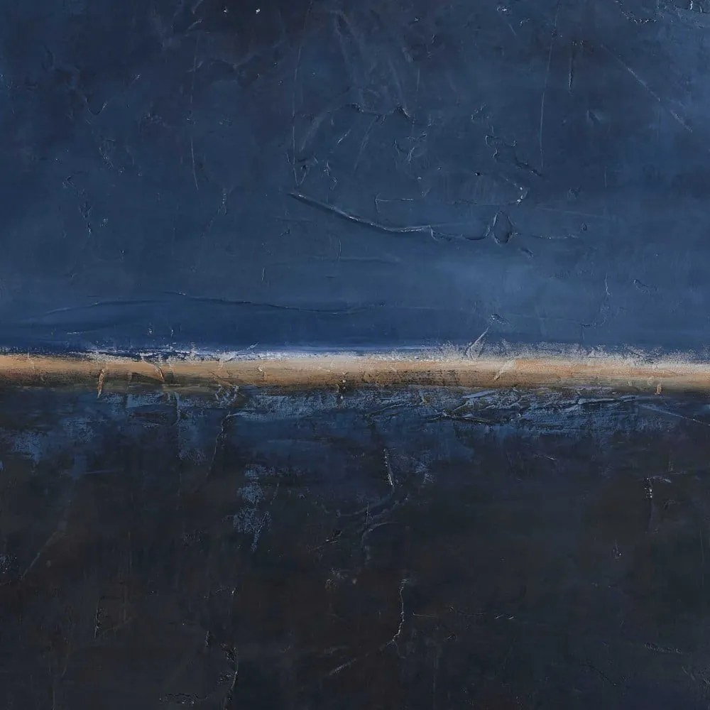 Tablou pictat manual 78x98 cm Edge Blue – Malerifabrikken