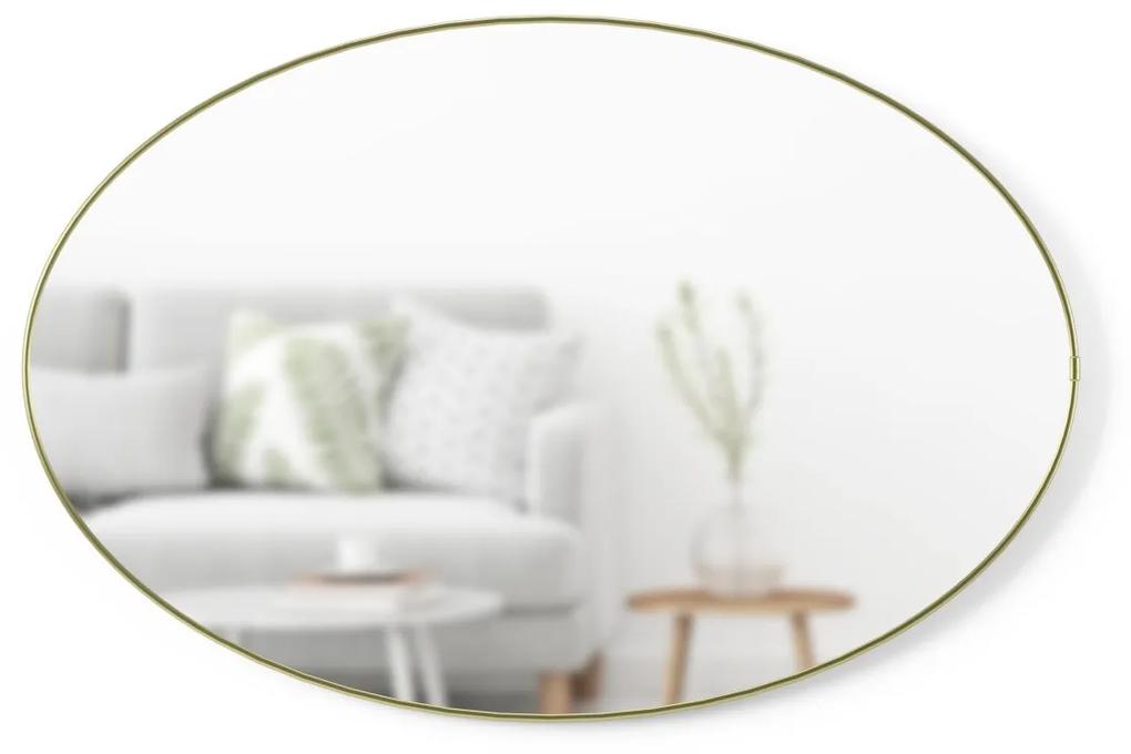 Oglindă HUBBA 61x91 ovală cm cu bordură de alamă
