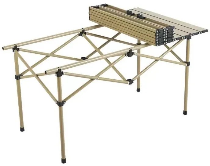 Masă de camping pliabilă cu capac 95 x 56 x 50 cm Bej