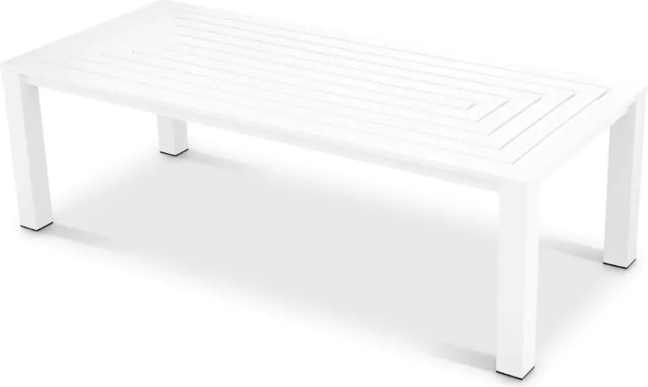 Masa pentru interior/ exterior design LUX din aluminiu Vistamar alb, 240x105cm