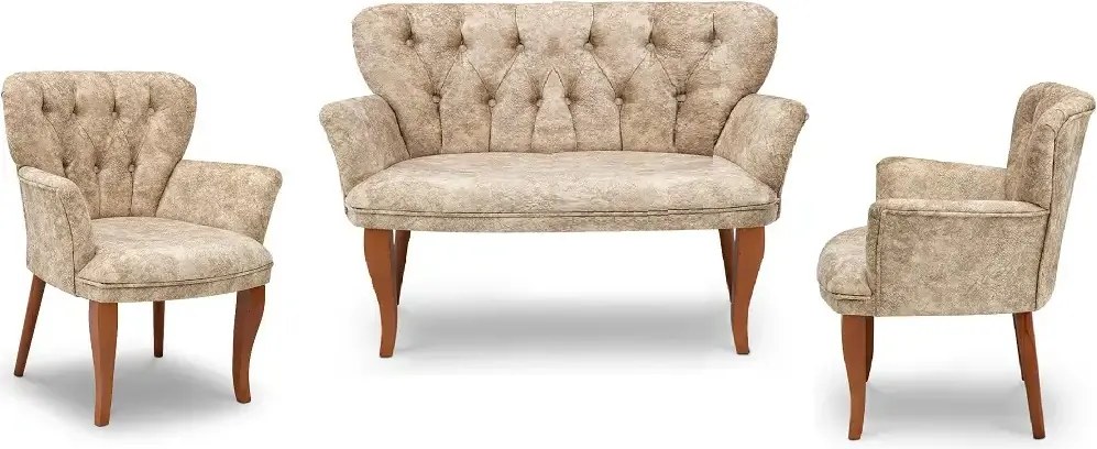 Set canapea 2 locuri cu 2 fotolii,Berta