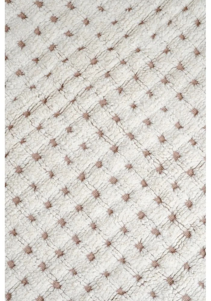 Covor fildeș lavabil, țesut manual din lână 140x200 cm Unexpected Wool – Lorena Canals