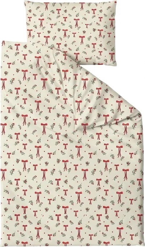 Lenjerie de pat din policoton HOLLY BOWS POLY colorata Dimensiune lenjerie de pat: 2 buc 70 x 90 cm | 200 x 220 cm