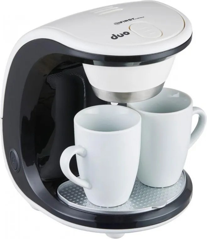 La mâna a doua: Cafetiera First Austria FA-5453-2, 450W, 2 cesti, Filtru detasabil, Alb