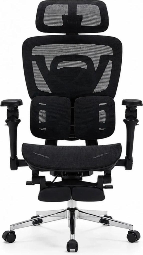 RESIGILAT- AERONIX SG630 MESH Black – Scaun ergonomic premium Full Mesh, Cotiere 7D, Suport Lombar Dublu, Șezut Translație, Mecanism multifunctional inclinare/blocare, Suport pentru picioare