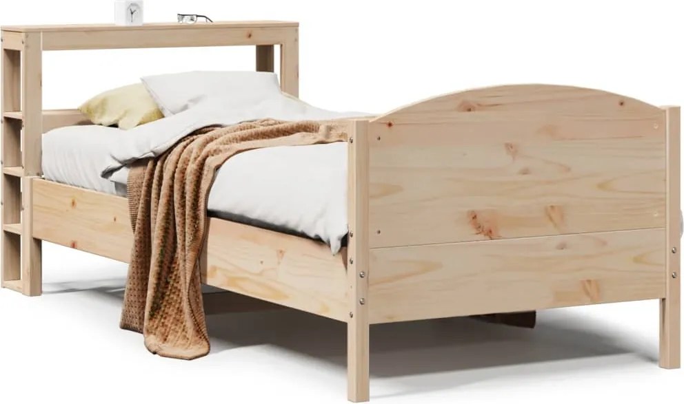 vidaXL Cadru de pat fără saltea, 75x190 cm, lemn masiv de pin