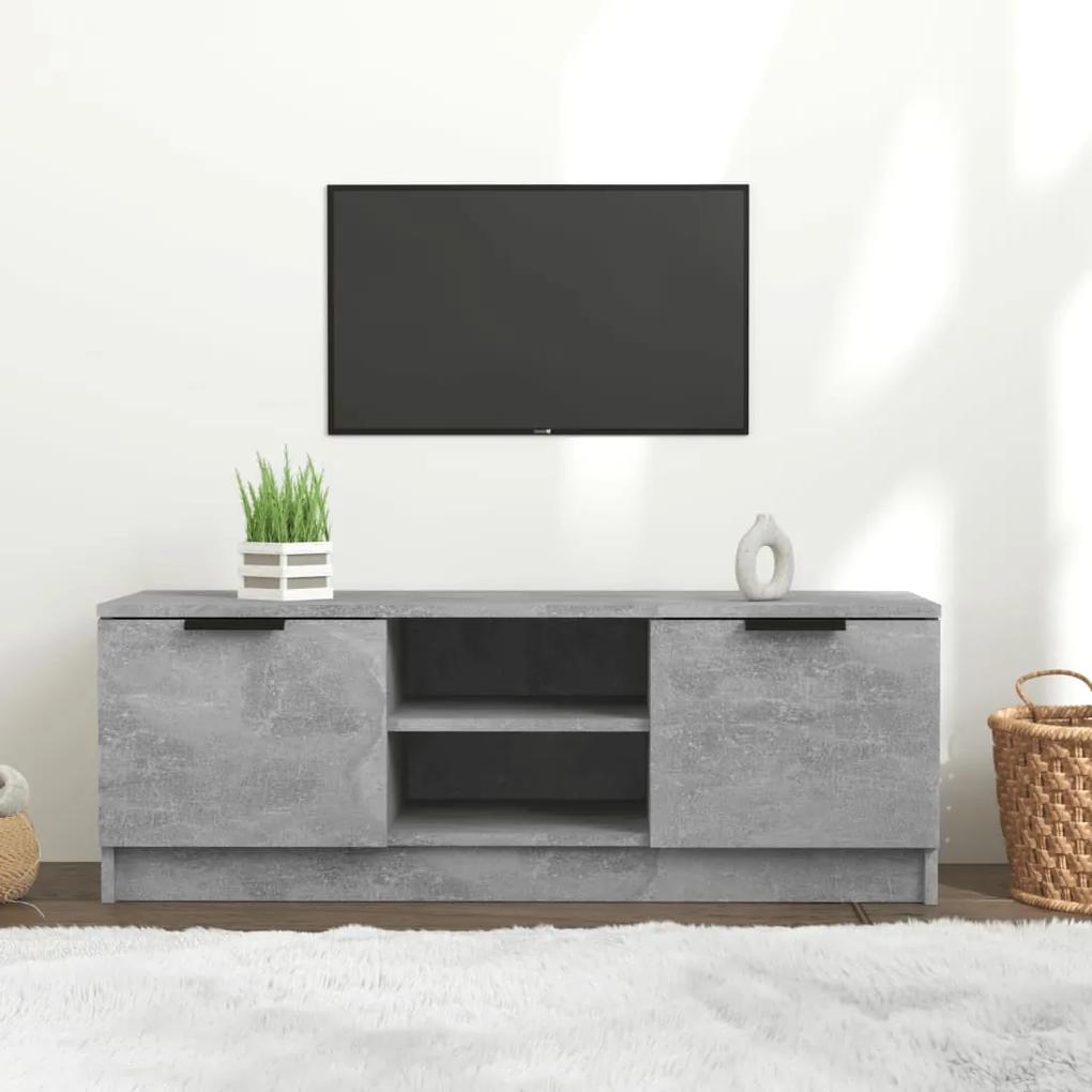 811515 vidaXL Comodă TV, gri beton, 102x35x36,5 cm, lemn prelucrat