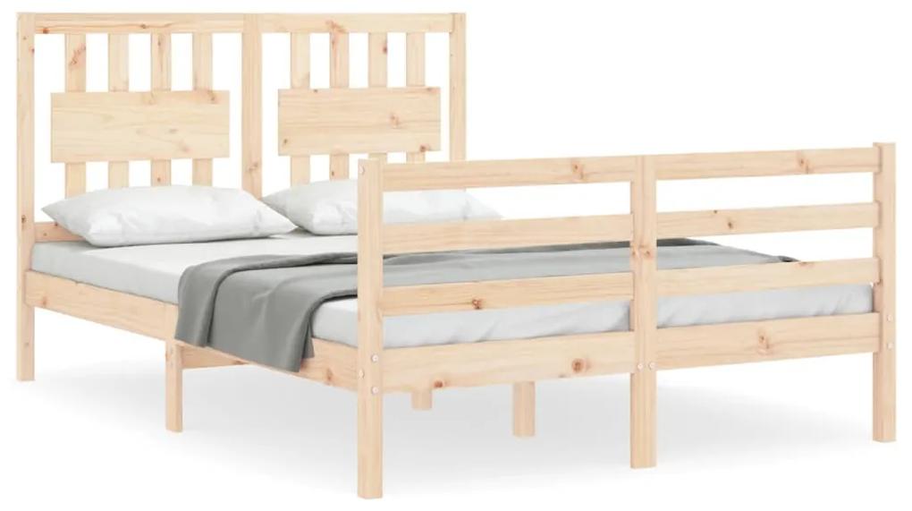 3194306 vidaXL Cadru de pat cu tăblie, 120x200 cm, lemn masiv