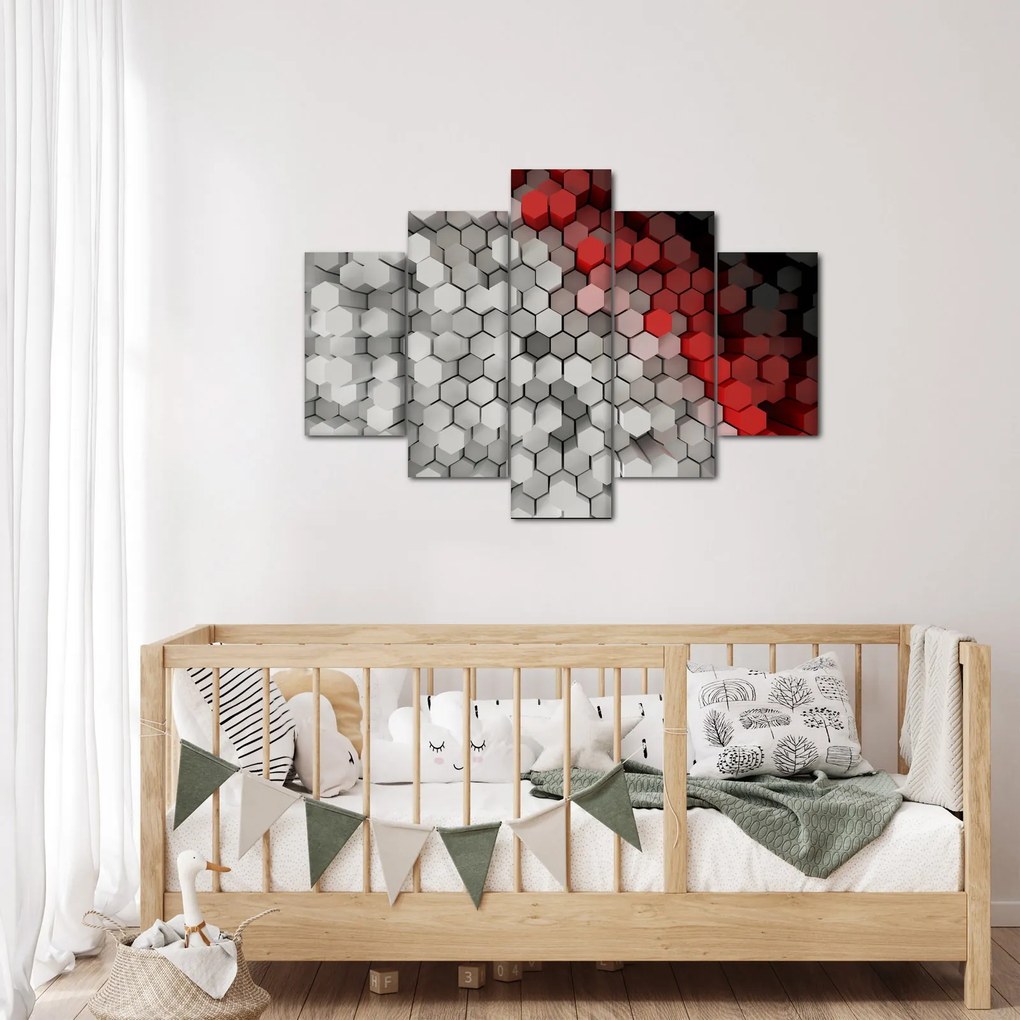 Tablou - 3D hexagoane (150x105 cm)
