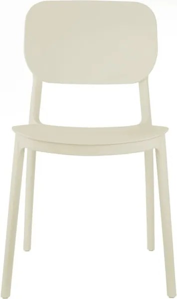 Scaun de dining crem din plastic Cheer – Leitmotiv