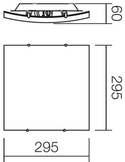 Redo 05-812 - Plafonieră SHAKE 1xE27/42W/230V 29,5x29,5 cm albă