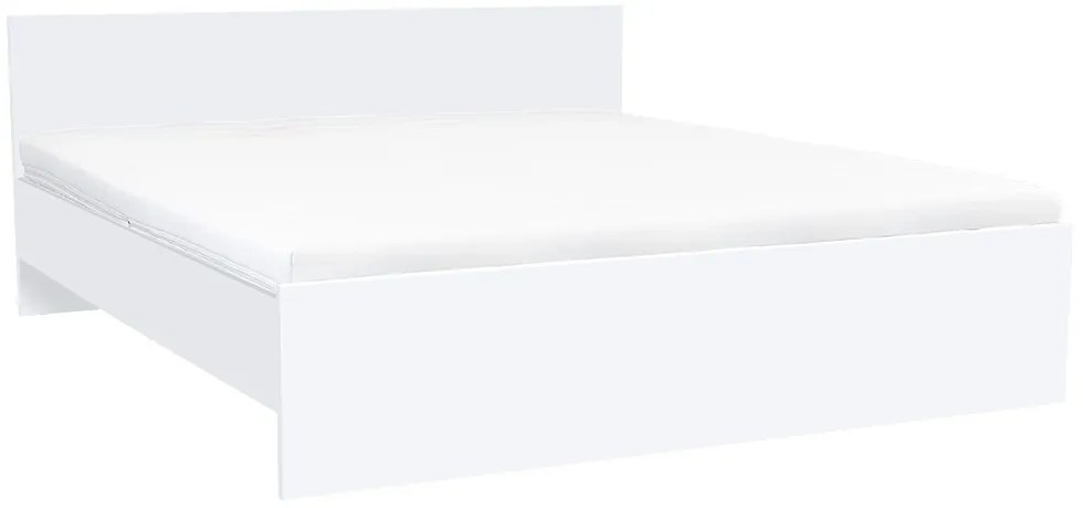 Pat dublu Miami fără cadru de pat 180x200 cm alb-alb