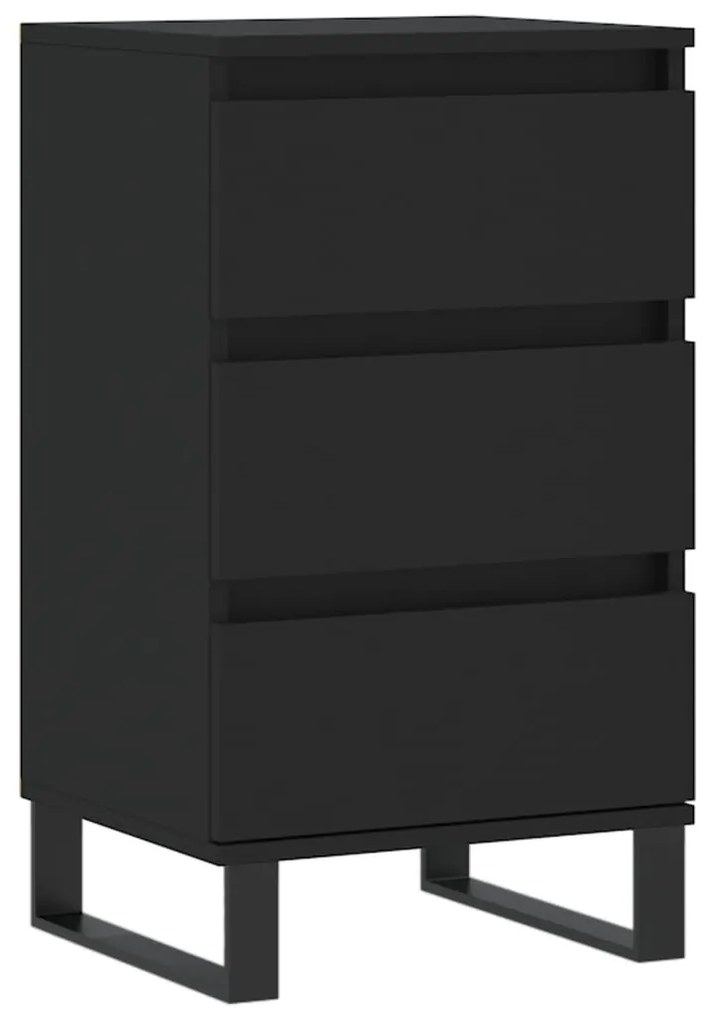 831101 vidaXL Servantă, negru, 40x35x70 cm, lemn prelucrat