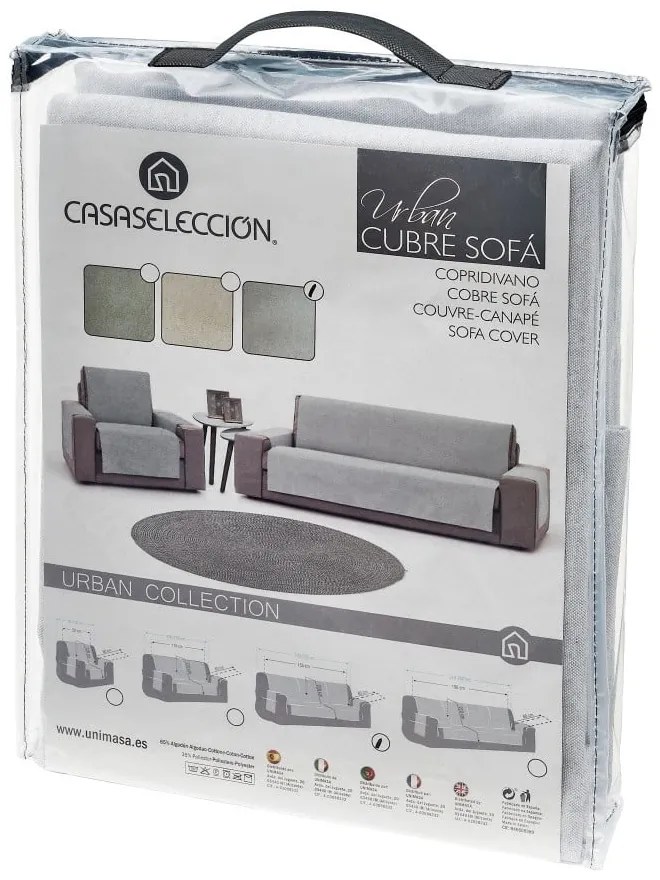 Husă gri deschis pentru canapea cu 3 locuri Urban – Casa Selección