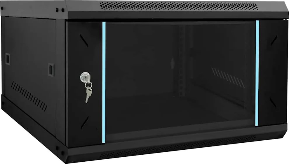 vidaXL Dulap de rețea cu depozitare Negru 53 x 60 x 30 cm Oțel