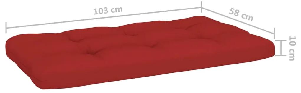 Canapea din paleti cu 2 locuri, cu perne, lemn pin gri tratat Rosu, Canapea cu 2 locuri, Gri, 1