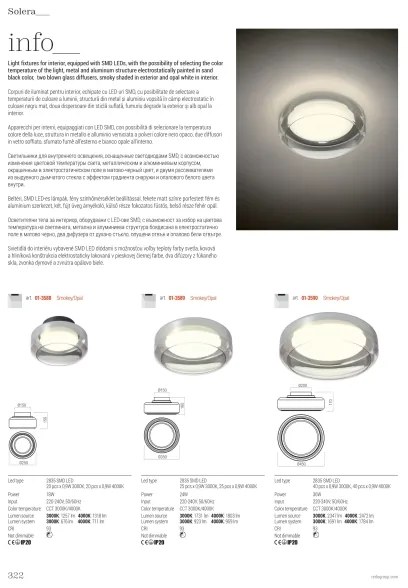 Plafonieră LED Redo 01-3588 SOLERA LED/18W/230V CRI 93 3000/4000K 25 cm