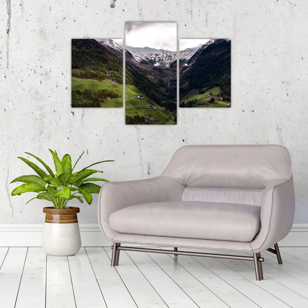 Tablou - Valea la poalele munților (90x60 cm)