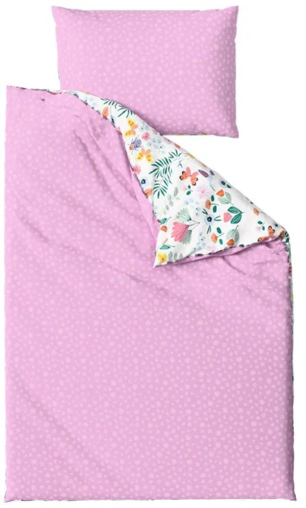Lenjerie de pat din bumbac pentru patut LUNETTA roz Dimensiune lenjerie de pat: 45 x 65 cm | 90 x 135 cm