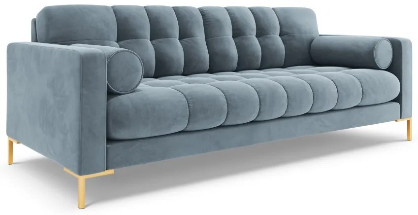Canapea Bali 4 locuri velvet/picioare gold L217 cm