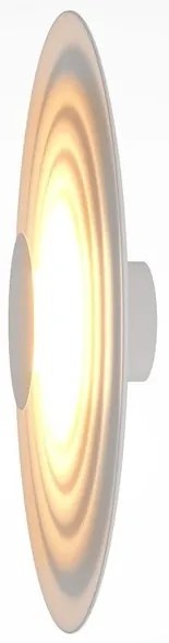 Aplica de perete LED, Aluminiu, Nami alb mat