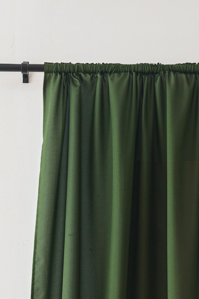Draperie OXFORD LIGHT 140x250 cm, verde inchis Agatat: Inele metalice