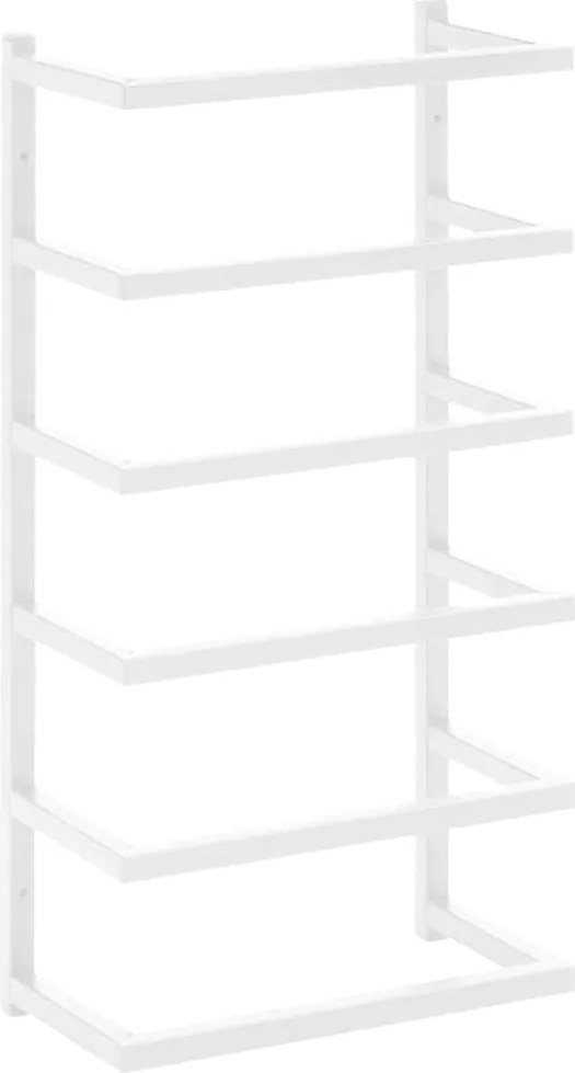 vidaXL Suport de prosoape, alb, 24x12x48 cm, oțel