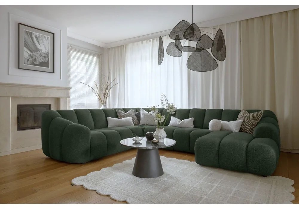 Colțar verde închis (cu colț pe partea stângă/în formă de "U") Shell – Miuform