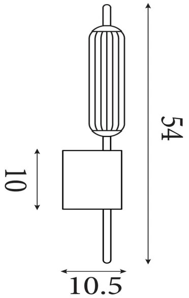 Searchlight 76210CL - Lampă de perete LED dimabilă CATTAIL, 6W, 230V