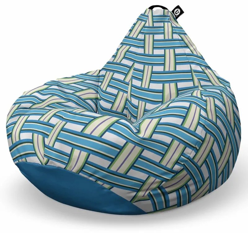 Fotoliu Puf Bean Bag tip Para L, Blueberry And Kiwi