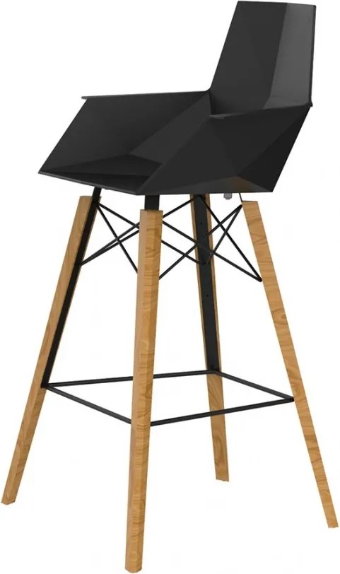 Set 4 scaune de bar cu brate de interior design modern premium FAZ CHAIR lemn 54302