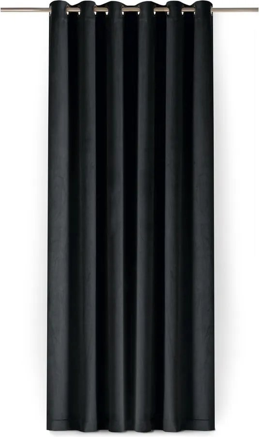 Draperie neagră dimout (semi-opacă) din catifea 530x225 cm Velto – Filumi
