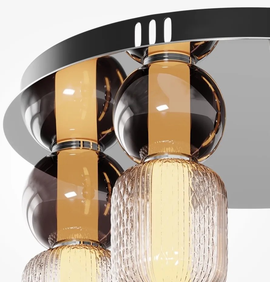 Plafoniera LED design modern decorativ Drop crom