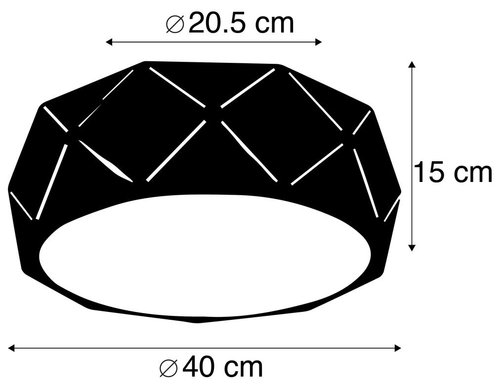 Plafoniera design negru 40 cm - Kris