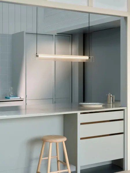 Nordlux ALIANI - Pendul LED compatibil cu dimmer pe cablu, 20W/230V, 3000K, negru/sticlă transparentă