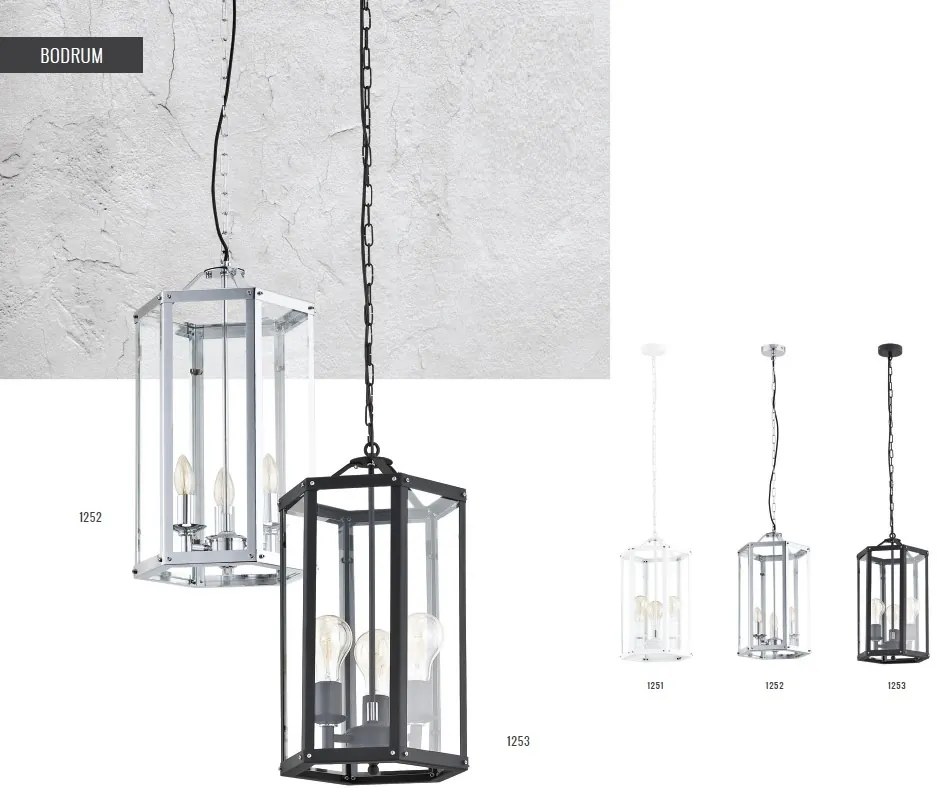 Lustra suspendata stil clasic BODRUM crom