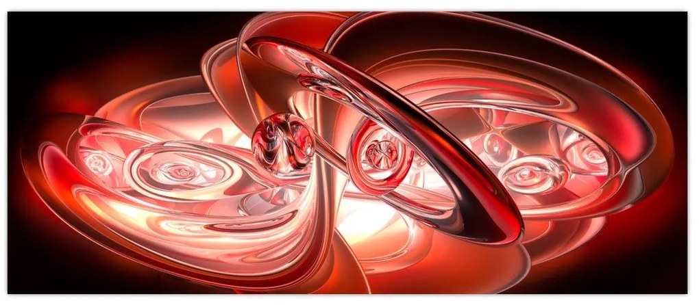 Tabloul - forme roșii (120x50 cm)