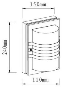 Aplică de exterior Lucide 14826/01/30 PRIVAS 1xE27/60W/230V IP44