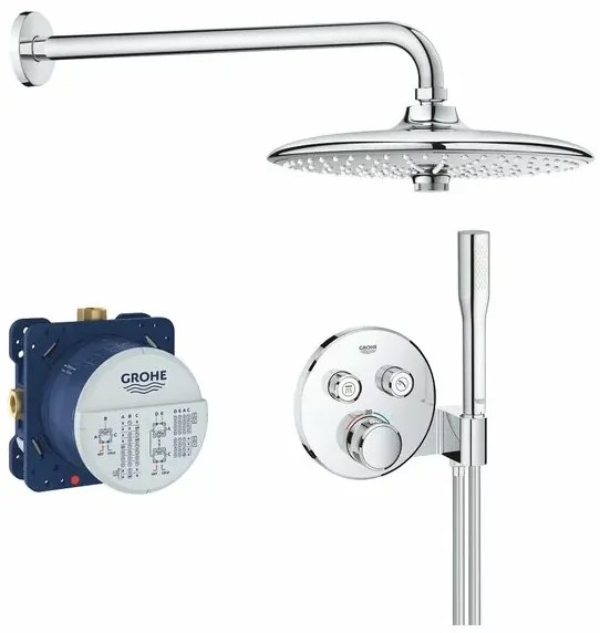 Sistem de dus cu termostat Grohe Grohtherm SmartControl palarie dus Euphoria 260