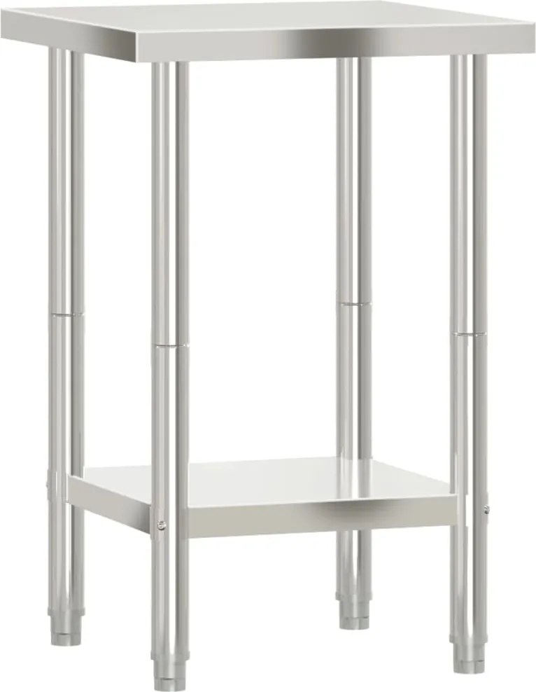 vidaXL Masă de lucru pentru bucătărie, 55x55x85 cm, oțel inoxidabil