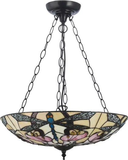 Endon 111869 - Lustra suspendată pe lanț Tiffany ASHTON 3xE27/10W/230V Ø 45 cm