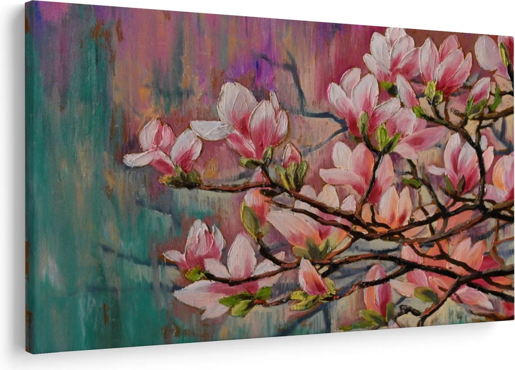 Tablou - Pictură în ulei, Sakura în floare (90x60 cm)