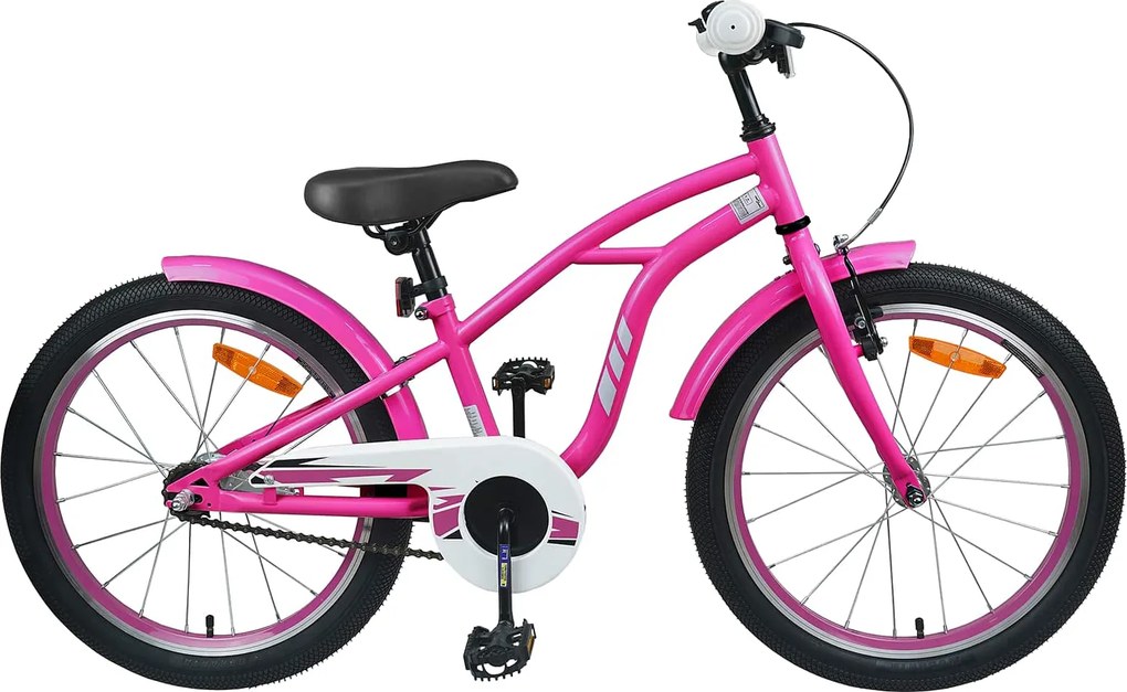 vidaXL Bicicletă pentru Copii 20 Inci pentru 6-11 ani Roz închis