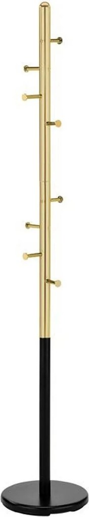 Cuier pom W68, negru/auriu, metal, 30x172 cm