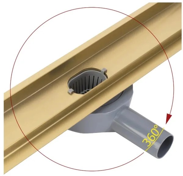 REA-G2703 - Rigolă de scurgere NEOX PRO, 80 cm, oțel inoxidabil, auriu periat